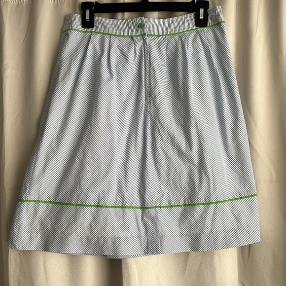 Lilly Pulitzer Fayette Skirt Striped Delta Blue Peek A Boo Stripe Size 4 Vintage - Picture 2 of 4